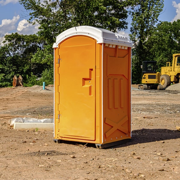 can i customize the exterior of the portable toilets with my event logo or branding in Childersburg